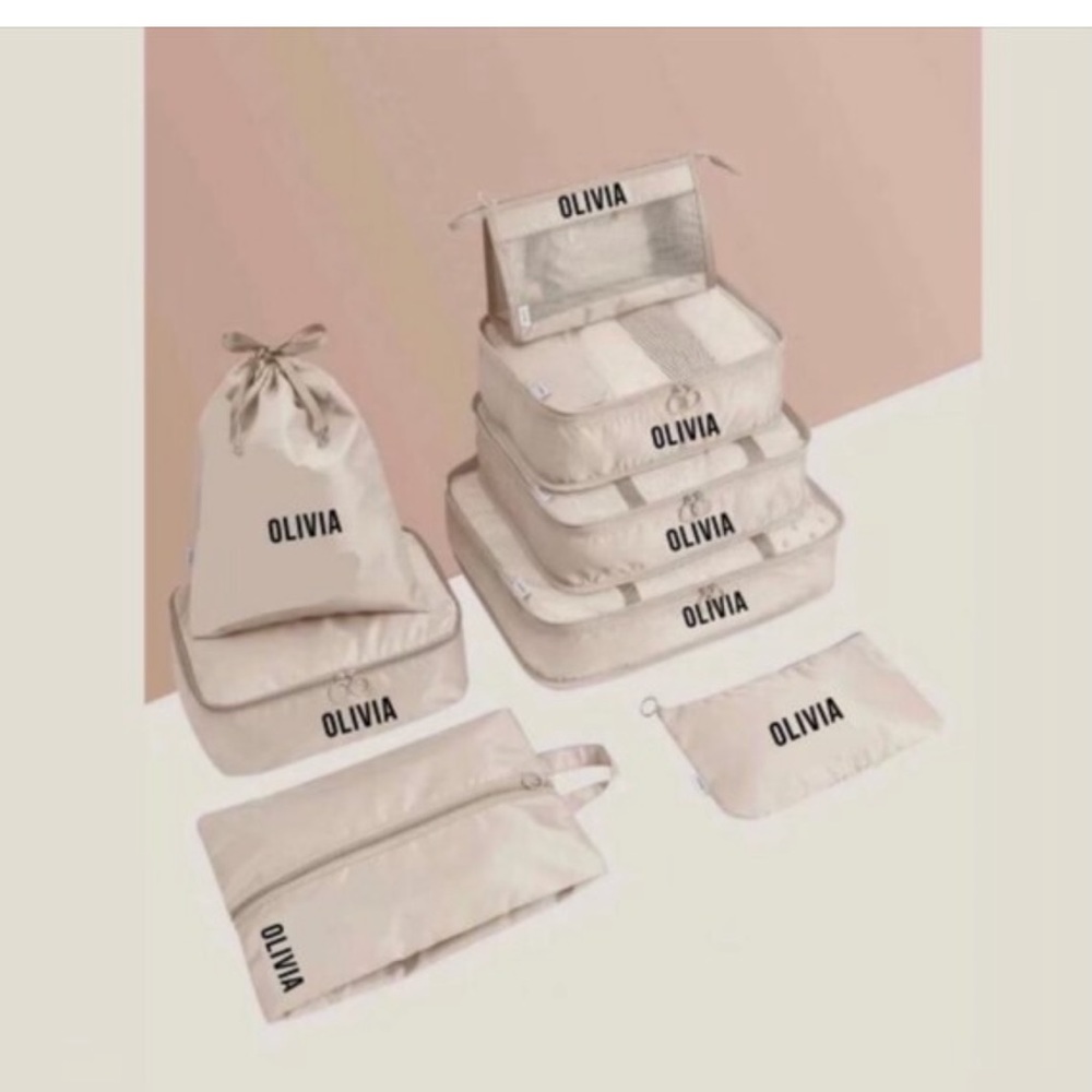 PERSONALIZED 8 PCS TRAVEL ORGANIZERS SET